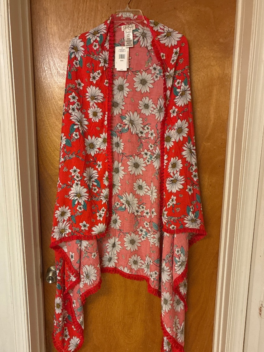 42x70 Jessica Simpson Large Wrap Scarf NWT Tropical Floral Print
